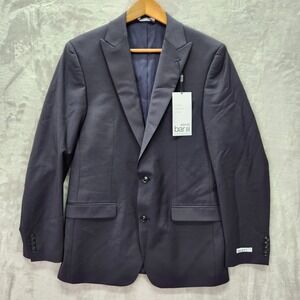 Bar III Blazer Mens 38R 38 Regular Blue Burgundy Slim Fit Wool Blend Jacket
New